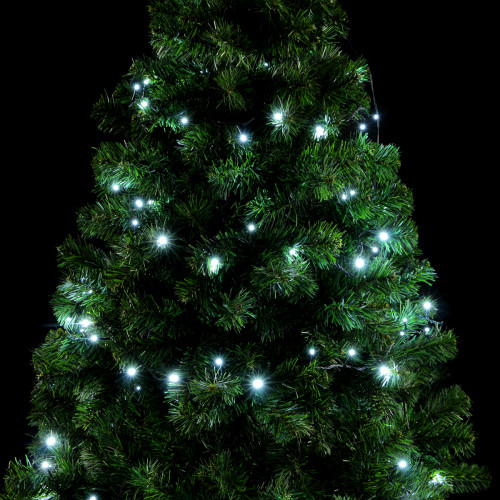 Светодиодная гирлянда Пятиминутка для ели высотой 1.5 м., 120 холодных белых LED ламп, зеленый ПВХ, Beauty Led (GFM120C-14-1W)