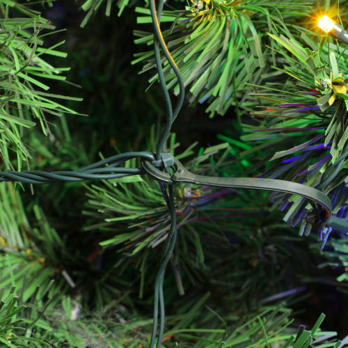 Светодиодная гирлянда Пятиминутка для ели высотой 1.5 м., 120 холодных белых LED ламп, зеленый ПВХ, Beauty Led (GFM120C-14-1W)