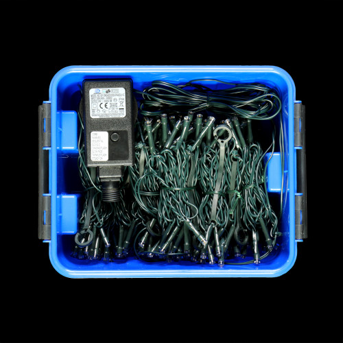 Светодиодная гирлянда Пятиминутка для ели высотой 1.5 м., 120 холодных белых LED ламп, зеленый ПВХ, Beauty Led (GFM120C-14-1W)