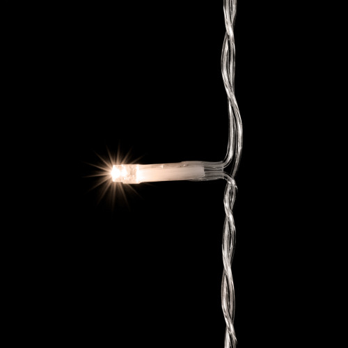 Светодиодный мерцающий облегченный занавес 2*3 м, 220V., 600 теплых белых LED ламп, прозрачный ПВХ, Beauty Led (PCL600NOTBL-10-2WW)