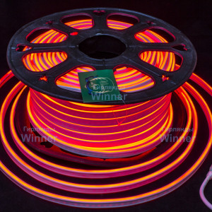 Гибкий Неон двухсторонний 7*15 мм., красные LED лампы 120 шт на 1 м, бухта 50 м, Winner (052.50.15.120R)