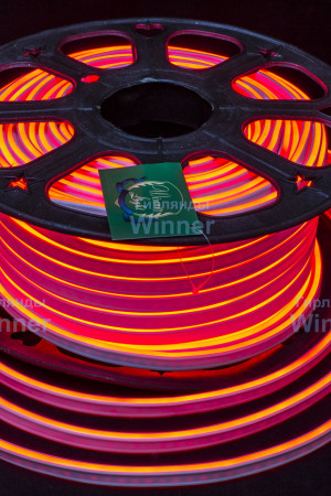 Гибкий Неон двухсторонний 7*15 мм., красные LED лампы 120 шт на 1 м, бухта 50 м, Winner (052.50.15.120R)