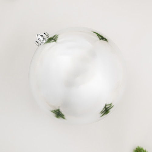 Шар пластиковый глянцевый 150 мм., серебро, ЕлкиТорг (150104)