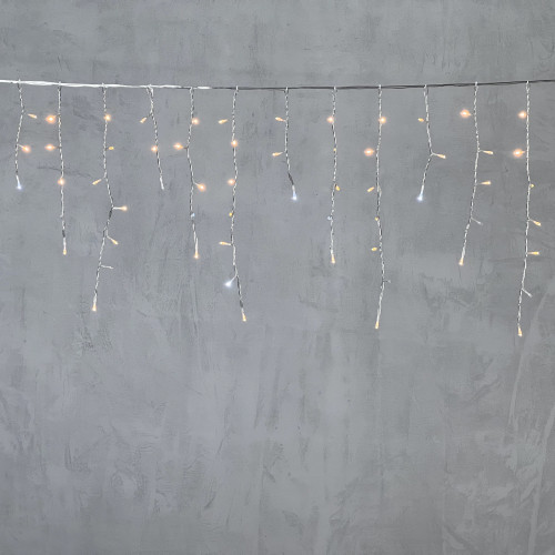 Светодиодная бахрома 3,1*0,5 м.,150 экстра теплых белых LED ламп, мерцание, прозрачный провод ПВХ, LTC (PIL150BLW-10-2EWW)