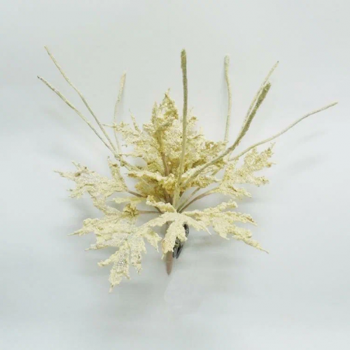Елочное украшение Коралл Королевский на клипсе 20 см., бежевый, 1 шт., Christmas DeLuxe (86698)