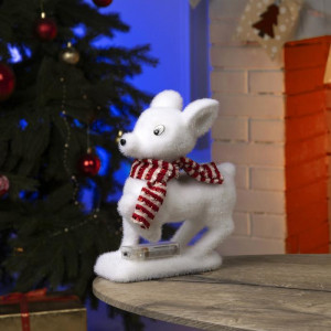 Светодиодная фигура Оленёнок 18×28×14 см., батарейки ААх2, теплые LED,  Luazon Lighting (4843996)