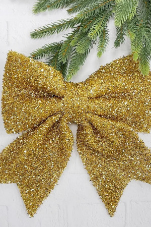 Бант Бьянка 24x24 см., 1 шт., золото, Christmas DeLuxe (86825)