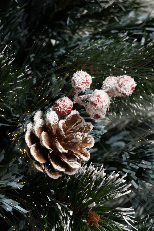 Оптоволоконная елка с LED лампочками Альпийская 150 см., леска+пвх, контроллер (Т2162-150)