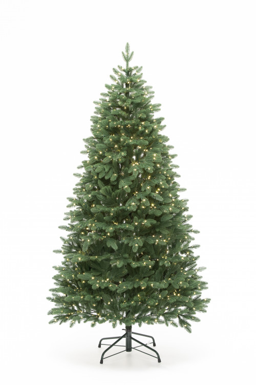Искусственная елка Олимпия 150 см., 100% литая хвоя, теплых белых LED ламп, ЕлкиТорг (265150)