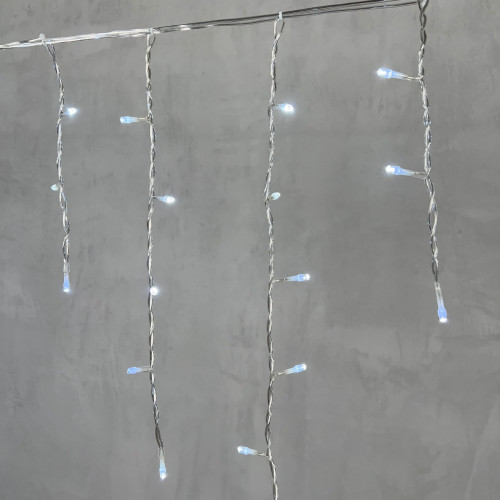 Светодиодная бахрома 4,9*0,5 м., 240 белых LED ламп, мерцание, прозрачный провод ПВХ, Beauty Led (PIL240BLW-10-2W)