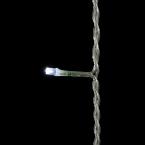 Светодиодная бахрома 1*1 м., 220V., 65 холодных белых LED ламп, прозрачный силикон, Beauty Led (ECC65-10-2W)