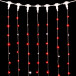 Светодиодный занавес с белым бликующим диодом 2*3 м, 220V., 600 красных LED ламп, прозрачный ПВХ, Beauty Led (PCL600BLW-10-2R)