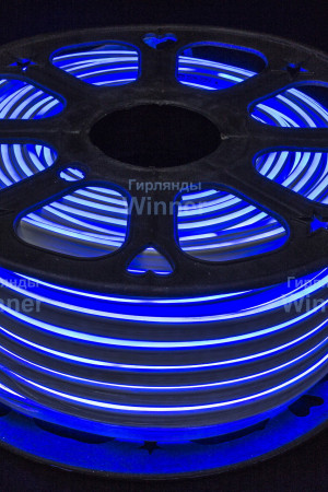 Гибкий Неон двухсторонний 7*15 мм., синие LED лампы 120 шт на 1 м, бухта 50 м, Winner (052.50.15.120B)