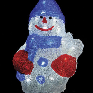 Светодиодная фигура Снеговик 30 см., 24V, 40 холодных белых LED ламп, Beauty Led (L-A-SN005)