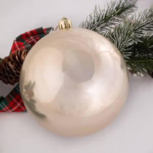 Шар пластиковый глянцевый 140 мм, жемчужный, Kaemingk (022275)