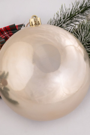 Шар пластиковый глянцевый 140 мм, жемчужный, Kaemingk (022275)