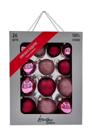 Набор стеклянных шаров Ягодный Смузи 26 шт., Christmas DeLuxe (84496-86778)    