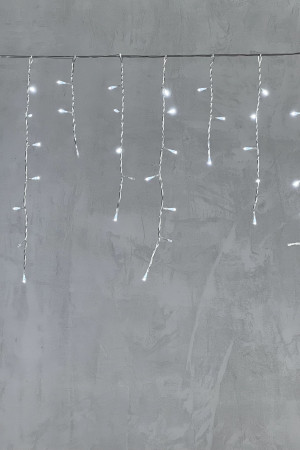 Светодиодная бахрома 3,1*0,5 м., 150 холодгых белых LED ламп, мерцание, прозрачный провод ПВХ, LTC (PIL150BLW-10-2W)