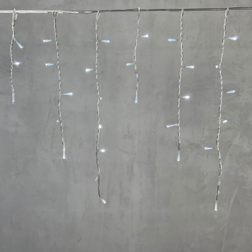 Светодиодная бахрома 3,1*0,5 м., 150 холодгых белых LED ламп, мерцание, прозрачный провод ПВХ, LTC (PIL150BLW-10-2W)