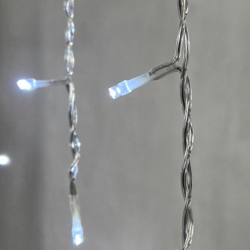 Светодиодная бахрома 3,1*0,5 м., 150 холодгых белых LED ламп, мерцание, прозрачный провод ПВХ, LTC (PIL150BLW-10-2W)