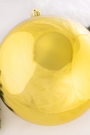 Шар пластиковый глянцевый 300 мм., золотой, ЕлкиТорг (150705)