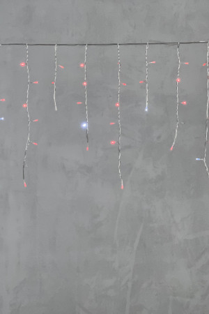 Светодиодная бахрома 4,9*0,5 м., 240 LED красный, мерцание, прозрачный провод ПВХ, Beauty Led (PIL240BLW-10-2R)