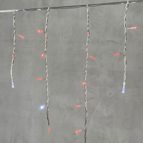 Светодиодная бахрома 4,9*0,5 м., 240 LED красный, мерцание, прозрачный провод ПВХ, Beauty Led (PIL240BLW-10-2R)