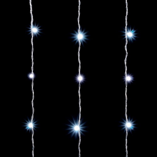  Светодиодный занавес 2*2 м., 400 белых LED ламп, облегченный, прозрачный провод ПВХ, LTC (PCL400NOT-10-2W)