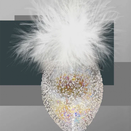 Набор стеклянных украшений Ледяной дождь 80 мм., 9 шт., шар, капля, луковка, прозрачный, Christmas DeLuxe (14033)