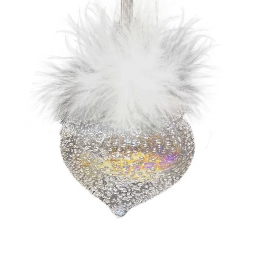 Набор стеклянных украшений Ледяной дождь 80 мм., 9 шт., шар, капля, луковка, прозрачный, Christmas DeLuxe (14033)