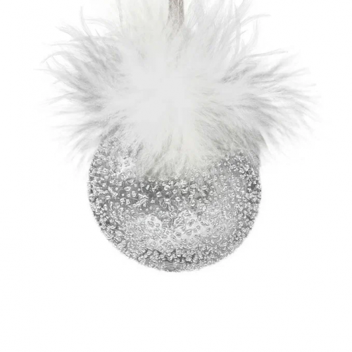 Набор стеклянных украшений Ледяной дождь 80 мм., 9 шт., шар, капля, луковка, прозрачный, Christmas DeLuxe (14033)