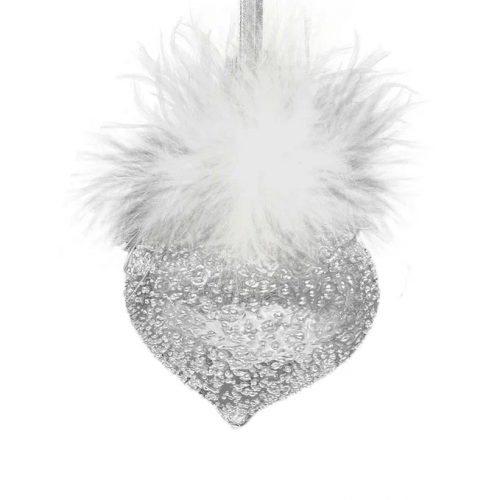 Набор стеклянных украшений Ледяной дождь 80 мм., 9 шт., шар, капля, луковка, прозрачный, Christmas DeLuxe (14033)