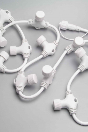 Шина 2 м., шаг 12,5 см., 16 разъемов, белый провод, Teamprof (TPF-SC2/16-W)