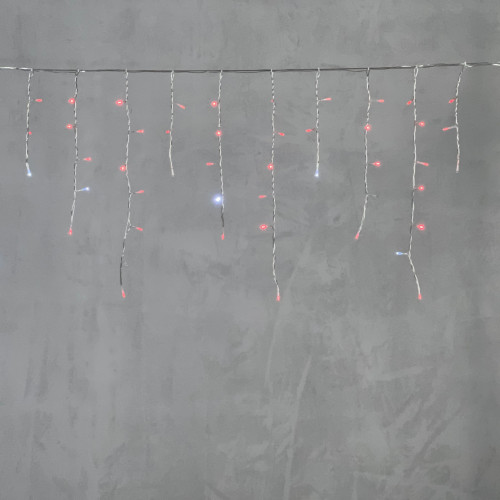 Светодиодная бахрома 3,1*0,5 м., 150 красных LED ламп, мерцание, прозрачный провод ПВХ, LTC (PIL150BLW-10-2R)