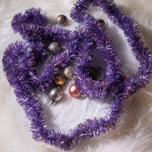 Мишура Праздничная д.35 мм., дл.2 м.,лиловый, КАЗ КОМ (Г-270/лиловый)