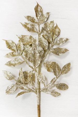Ветвь с листочками шампань 71 см., Christmas DeLuxe (89516)