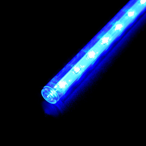 Гирлянда тающие сосульки 10 шт по 50 см., 12В, 540 Синих светодиодов, провод черный ПВХ, IP20, Laitcom (CCL540-11-3B)