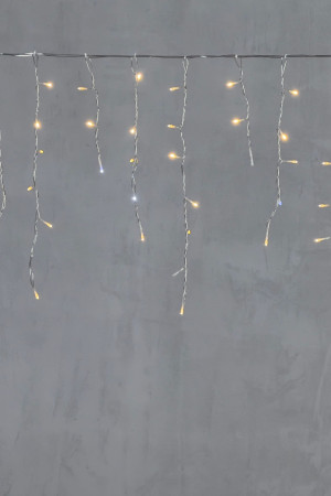 Светодиодная бахрома 4,9*0,5 м., 240 теплых белых LED ламп, мерцание, прозрачный провод ПВХ, Beauty Led (PIL240BLW-10-2WW)