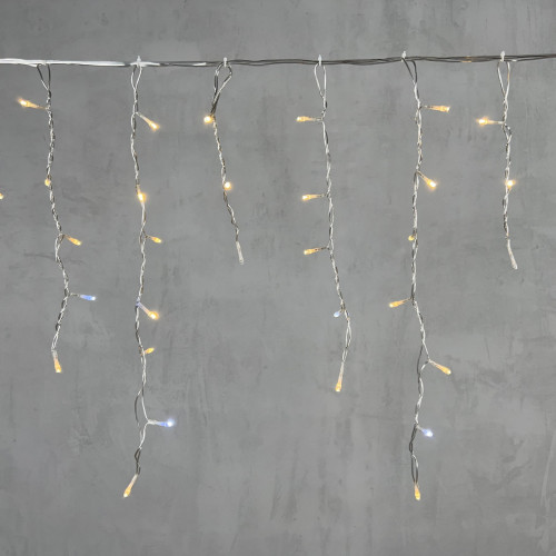 Светодиодная бахрома 4,9*0,5 м., 240 теплых белых LED ламп, мерцание, прозрачный провод ПВХ, Beauty Led (PIL240BLW-10-2WW)