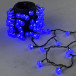 Светодиодная гирлянда шарики Пузырьки 10 м., 220V., 100 синих LED ламп 23 мм., коннектор, черный ПВХ, LTC (PCS-100B-B)