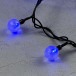 Светодиодная гирлянда шарики Пузырьки 10 м., 220V., 100 синих LED ламп 23 мм., коннектор, черный ПВХ, LTC (PCS-100B-B)