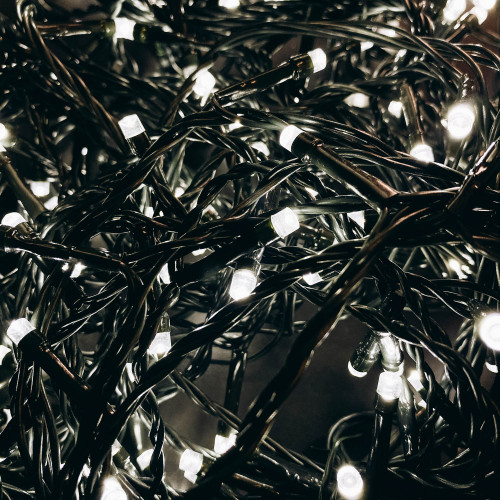 Светодиодная гирлянда Пятиминутка для ели высотой 1.8 м., 168 холодных белых LED ламп, зеленый ПВХ, Beauty Led (GFM168C-14-1W) 