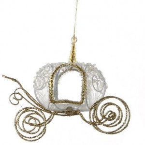 Подвеска Карета для Золушки 15*8*12 см., белая, Noelle (83255/1)