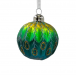 Набор стеклянных украшений Перо павлина 80 мм., 9 шт., шар, капля, луковка, зеленый, Christmas DeLuxe (13962)