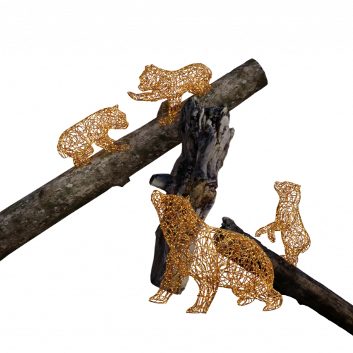 Комплект светодиодных фигур Медведица 120 см. и 3 медвежонка 60 см., Сад Радости (SR166)