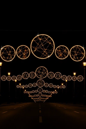 Светодиодная растяжка Диски 500 см., Сад Радости (SR362)