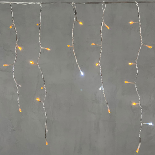 Светодиодная бахрома 3,1*0,5 м., 150 желтых LED ламп, мерцание, прозрачный провод ПВХ, LTC (PIL150BLW-10-2Y)