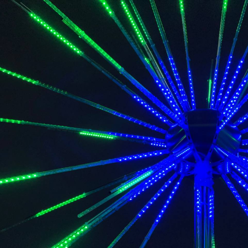 Светодиодная Фигура Фейерверк 2.4 м., 24В, 1512 RGB LED, мерцание, IP65, LTC (FRW-240-T42)
