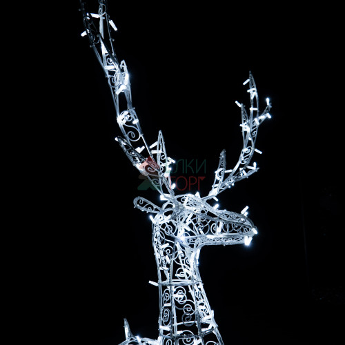 Светодиодная фигура Олень ажурный  2,5 м., динамика, белый, Conso (OL93)