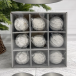 Набор пластиковых шаров Рандеву 80 мм., 9 шт., белый с серебром, Christmas DeLuxe (87805)